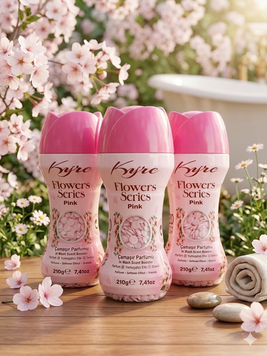 KYRE ÇAMAŞIR PARFÜMÜ YENİ SERİ ÇİÇEK KOKUSU (PEMBE) *